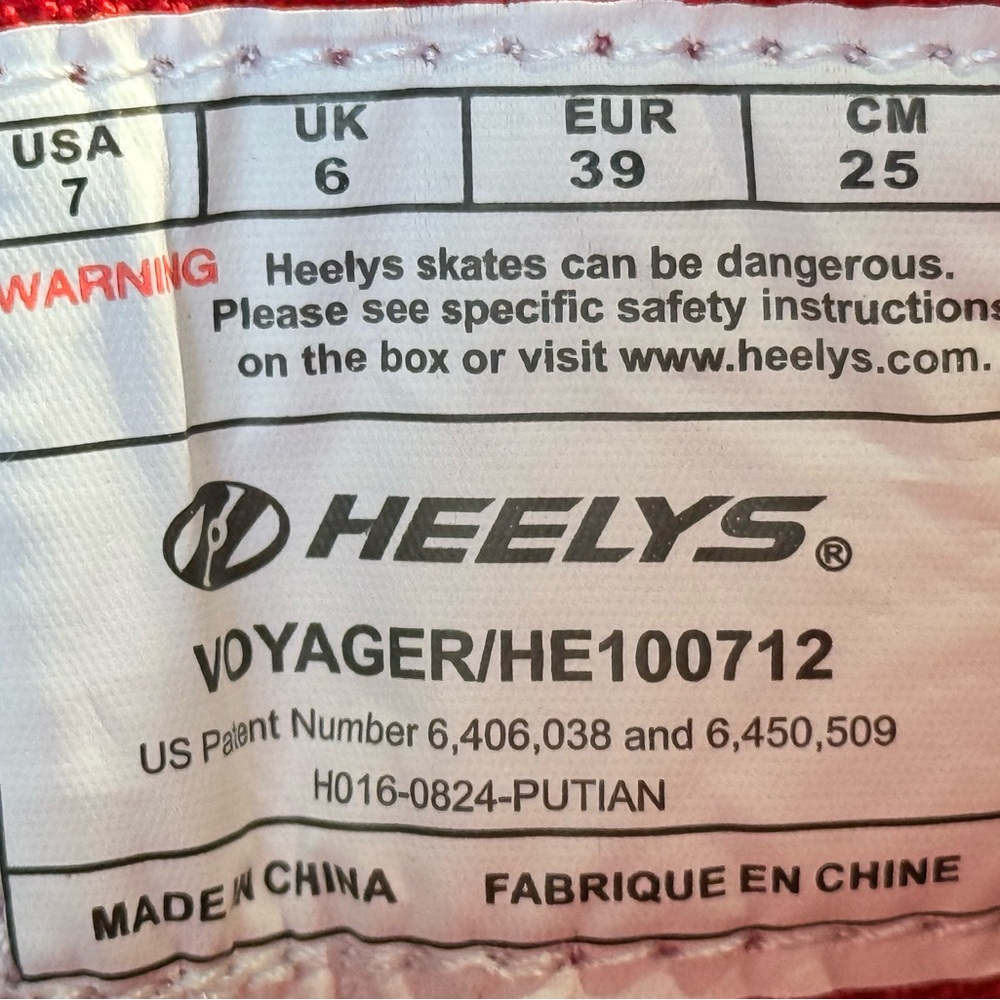 Heelys Kids Black and Red Sneakers with Wheels - Picture 7 of 8